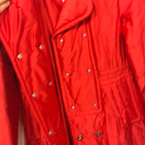 MARC BY MARC JACOBS shiny red button down coat M - Picture 5 of 8
